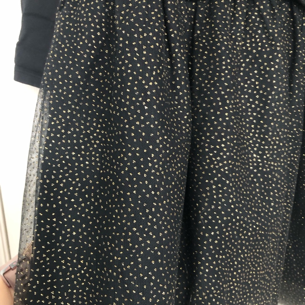 Carters kids NWOT black with glittery tulle skirt dress girls size 10/12 large - Picture 2 of 8